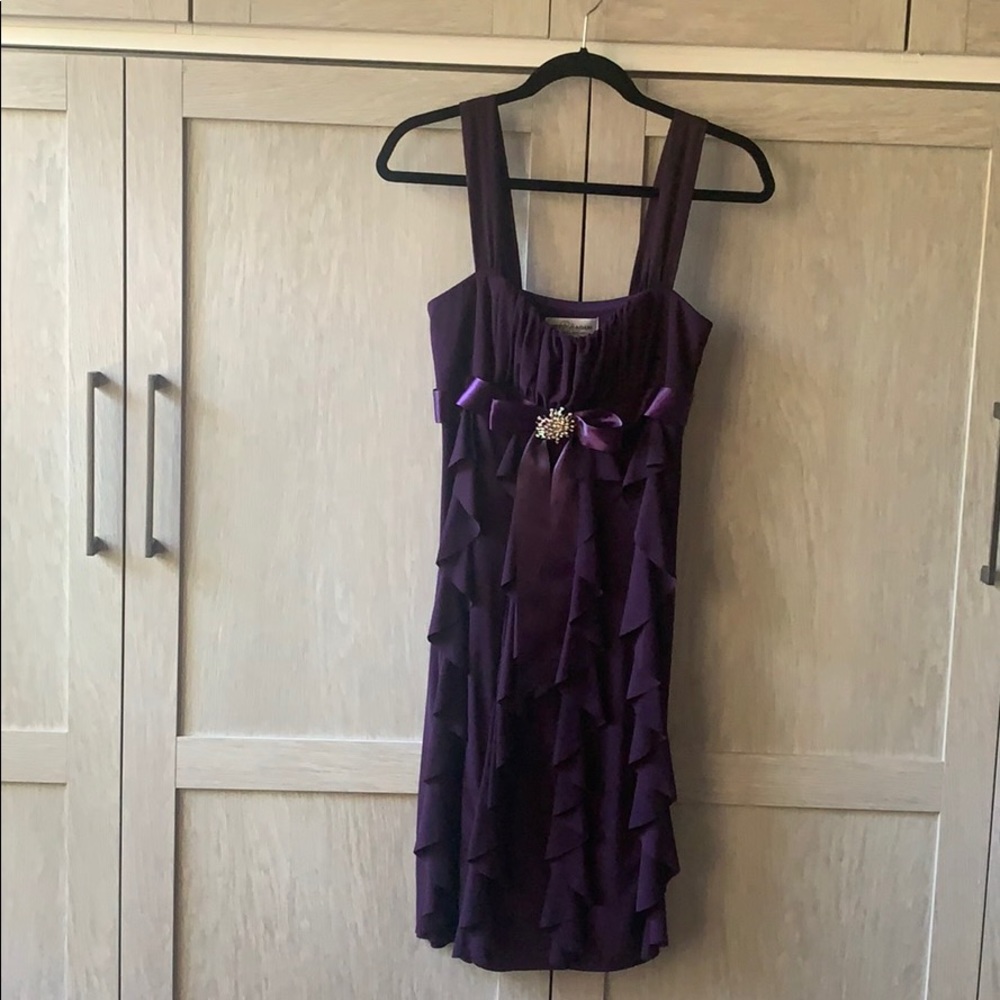 Betsy & Adam by Linda Bernell, Black Ruffle dress